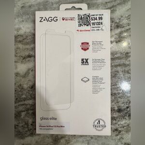 ZAGG Glass Elite Screen Protector for iPhone 14 Plus or 13 pro max